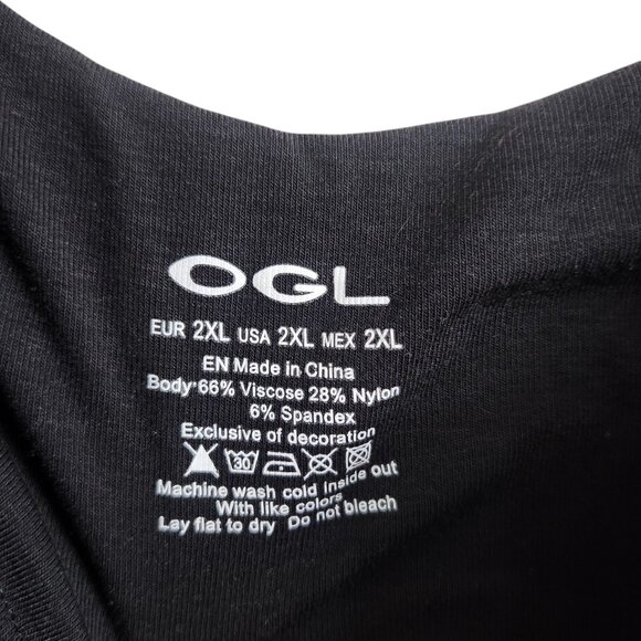 OGL PLUS Size‎ 2XL Cooling Open Back Bandless Brami Mini Dress Black Lined Bra - Picture 8 of 14